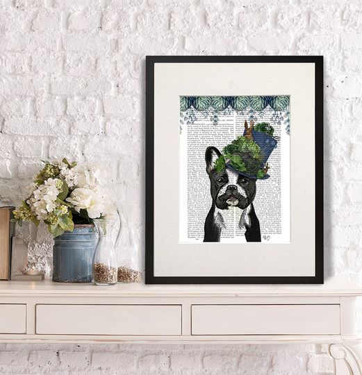 Discover Colorful French Bulldog Art Print for Kids Room