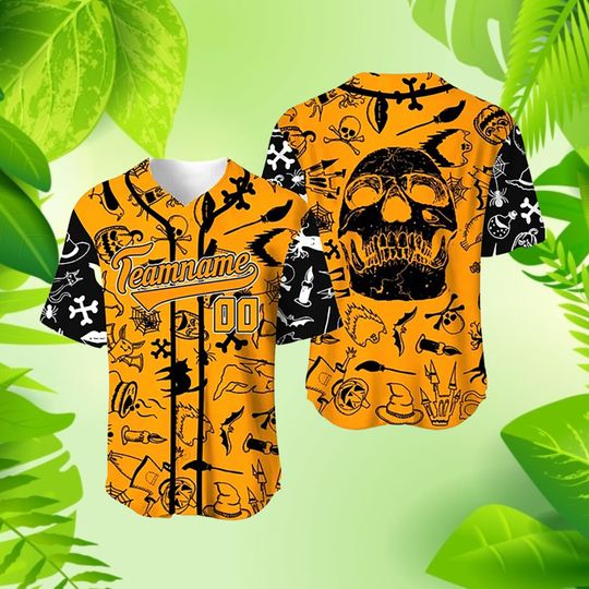 Discover Personalized Horror Movie Baseball Jersey, Halloween 3D Jersey, Horror Character