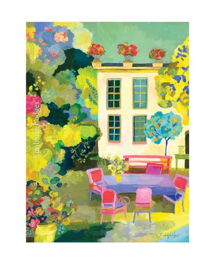 Discover Provence Summer print on watercolor paper by Kimberly Hodges, spring, provence style, french cottage, garden print