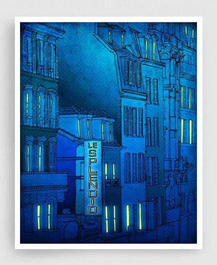Discover Good Morning Paris Art Print - Turquoise Decor