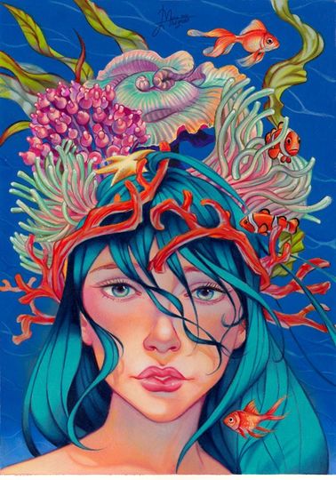Discover Colorful Mermaid Art Print - Fine Art Edition
