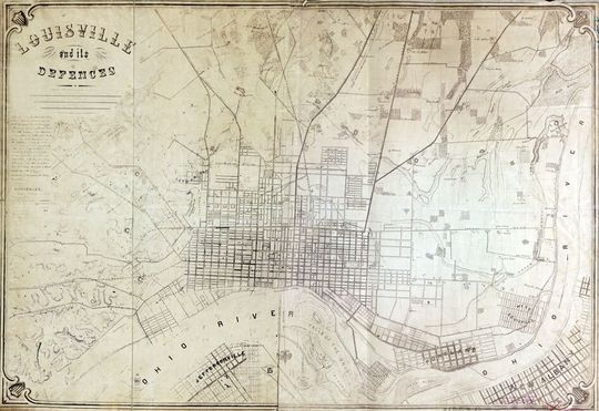Discover 1865 Map of Louisville Kentucky