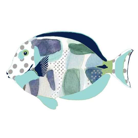 Discover Kids Bathroom Art with Abstract Fish Print