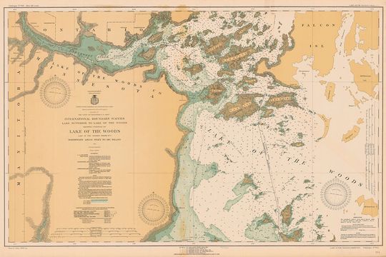 Discover 1930 Nautical Map of Lake of The Woods Minnesota