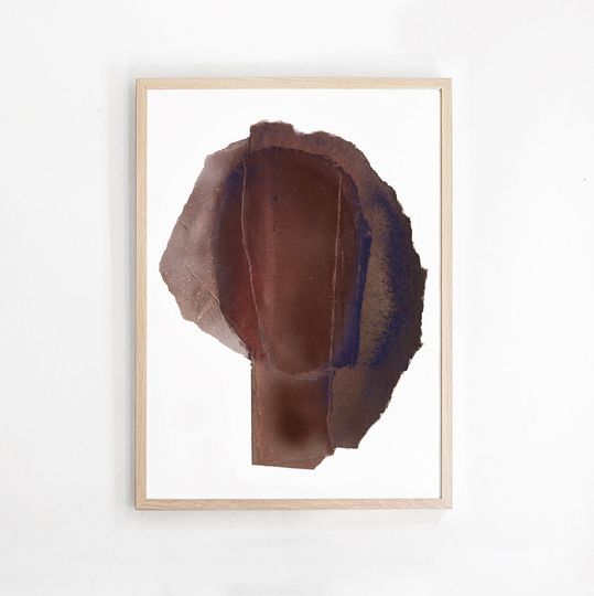 Discover Simple Abstract Woman Head Print of Original Painting, Fine Art Print up to 40x60, Minimalist Female Art