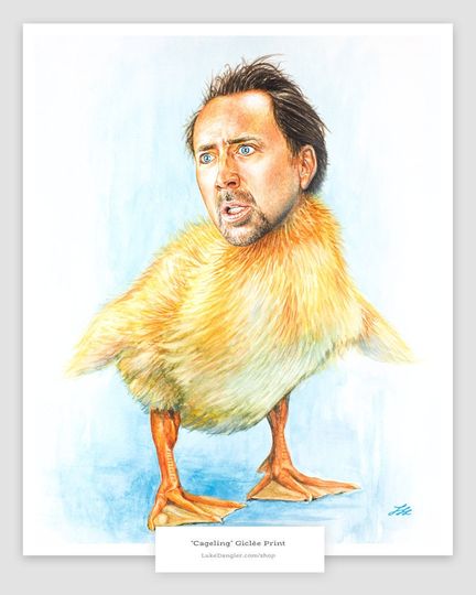 Discover Nicolas Cage Parody Print - Fun Cubicle Decor