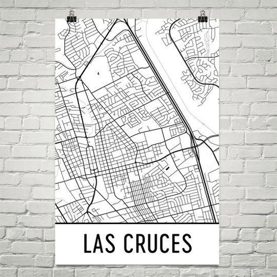 Discover Las Cruces Map Art - NM Gift and Decor