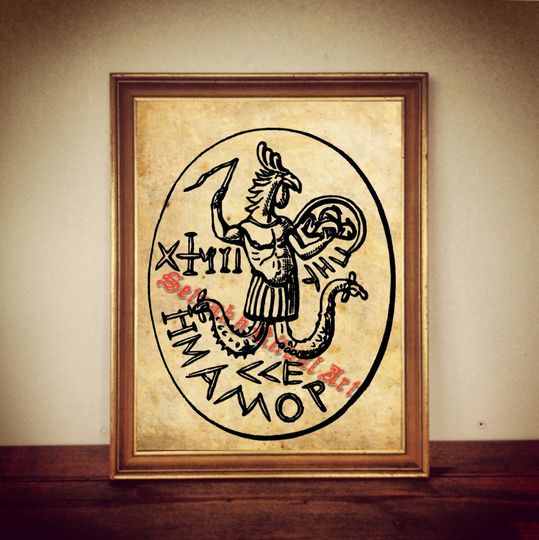 Discover Abraxas Gnostic Illustration Art Print