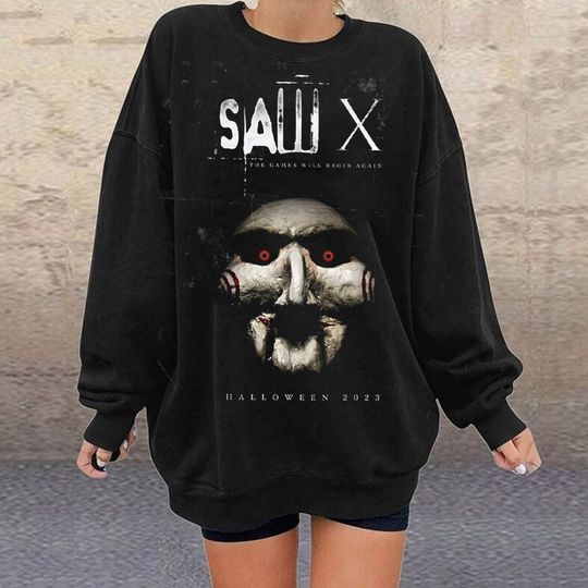 Discover Saw Horror Movie Poster Head Trap Jigsaw Shirt, Vintage Horror Movie Shirt