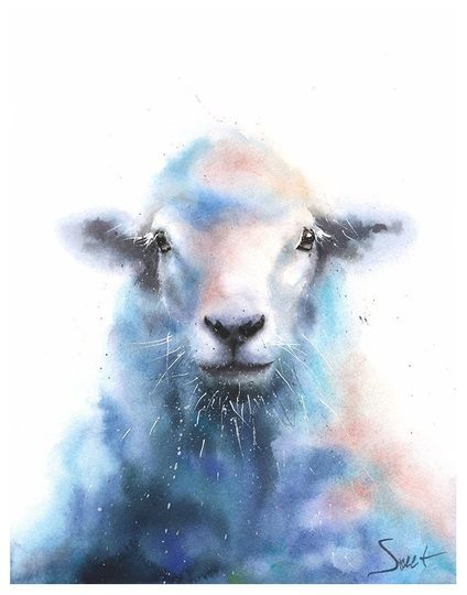 Discover Watercolor Sheep Art Print for Animal Lovers