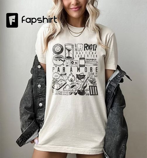 Discover Paramore Tattoo Shirt, 2023 Paramore Tour Shirt