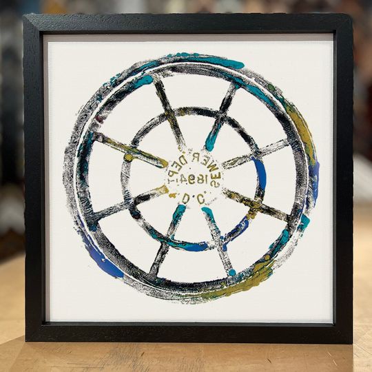 Discover Washington DC Manhole Cover Print