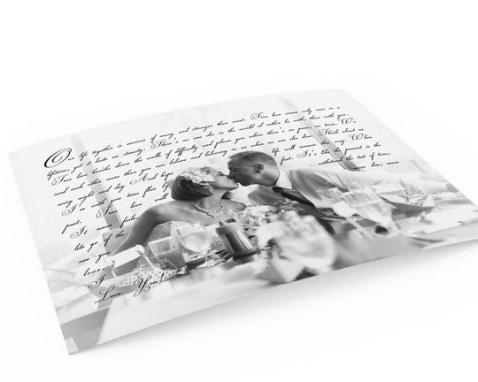 Discover Print of Wedding Vows with Photo Frame