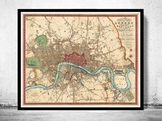 Discover 1822 Vintage Map of London - Classic Poster Print