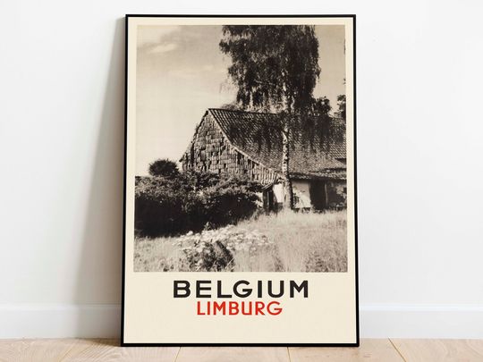 Discover Limburg Belgium Vintage Wall Art Print - Travel Decor