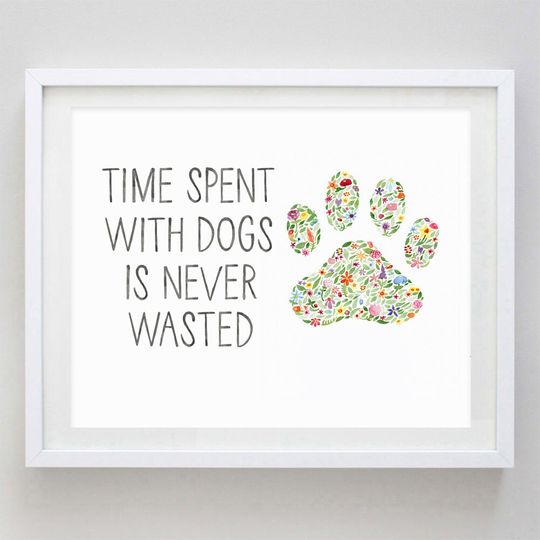 Discover Floral Watercolor Dog Art Print - Perfect Gift for Dog Lovers