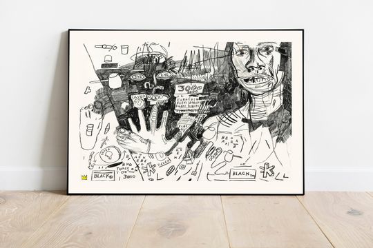 Discover J Michel Bsq Street Art Print - Abstract Modern Design