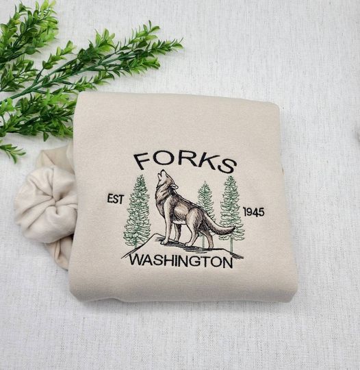 Discover Forks Washington Embroidered Sweatshirts- Custom City Embroidered Sweatshirts