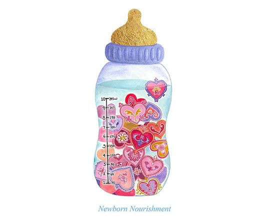 Discover Newborn Nourishment (baby art print)