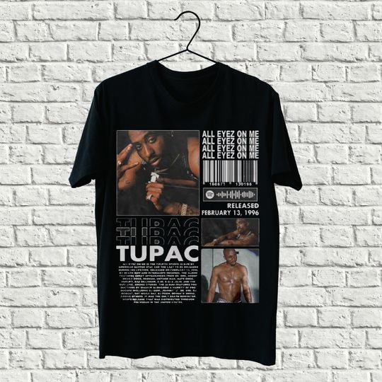 Discover Tupac Rap Shirt, All Eyez on Me Album T Shirt