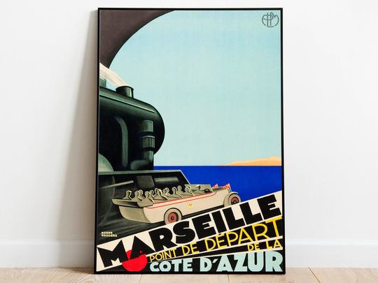 Discover Marseille Vintage Travel Poster - French Wall Art