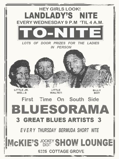Discover Little Walter, Junior Wells, Billy Boy Arnold reproduction Blues ad McKies Show Bar Chicago