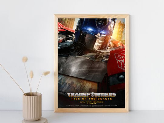 Discover Transformers: Rise of the Beasts Movie Poster 2023 Film/Transformers Room Decor Wall Art/Poster Gift/Adhesive Poster/Polypropylene prints