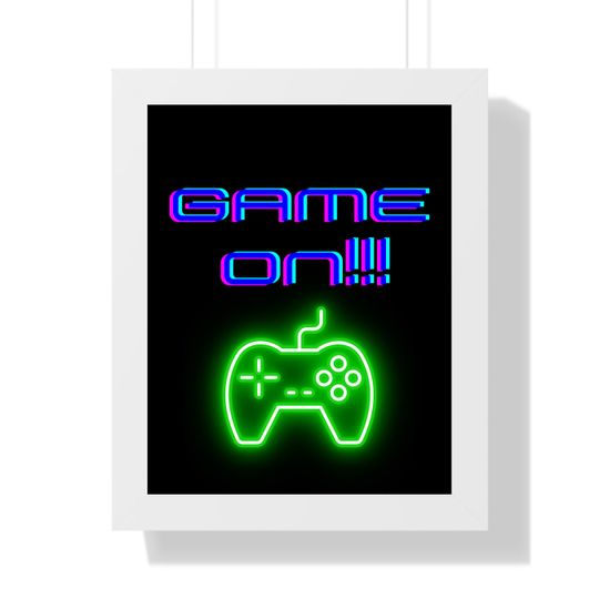 Discover Game On Premium Matte Vertical Posters, Game Room Poster, Gift for Gamers, Neon Art, Room Art