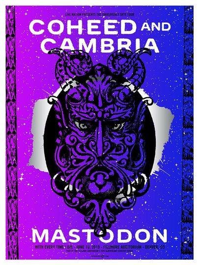 Discover Coheed and Cambria + Mastodon screen printed gig poster by Powerhouse Factories
