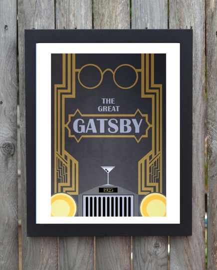 Discover The Great Gatsby minimal minimalist movie film print poster