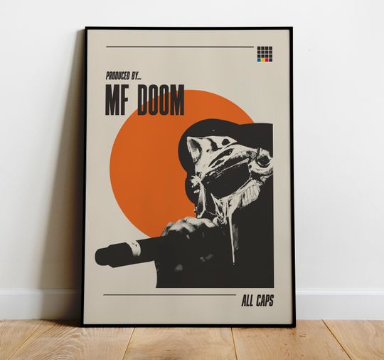 Discover MF Dooom Poster Hip Hop Wall Art, MF Dooom Home Studio Poster, Music Producer Hip Hop Print Gift Idea, Physical Print
