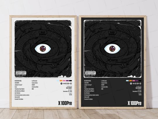 Discover Bad Bunny X 100Pre Poster - Custom Music Album Art