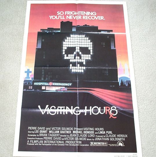 Discover Original VISITING HOURS Movie Poster 1-sheet, Cult Horror, Michael Ironside, hospital, iconic artwork, folded 27x41