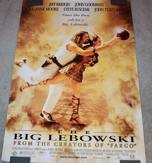 Discover Original The BIG LEBOWSKI Movie Poster, The Dude, Jeff Bridges, Julianne Moore, John Goodman, John Turturro, Steve Buscemi, S/S Rolled Ex+