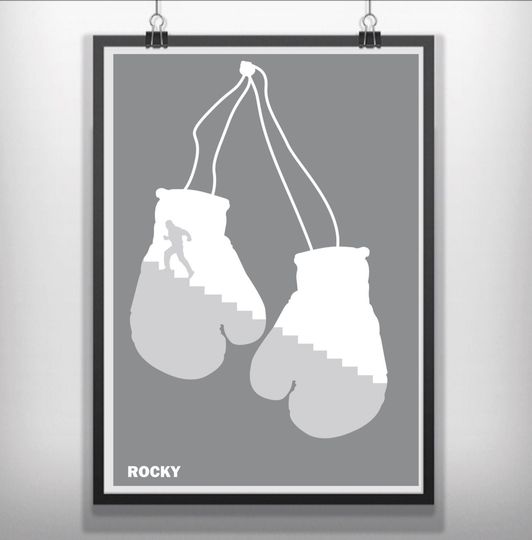 Discover Rocky minimal minimalist movie film print poster
