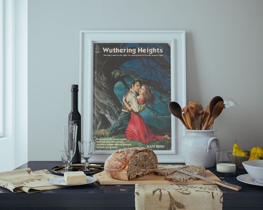 Discover Kate Bush Inspired Book Cover - Wuthering Heights -  A4 A3 A2 Art Print