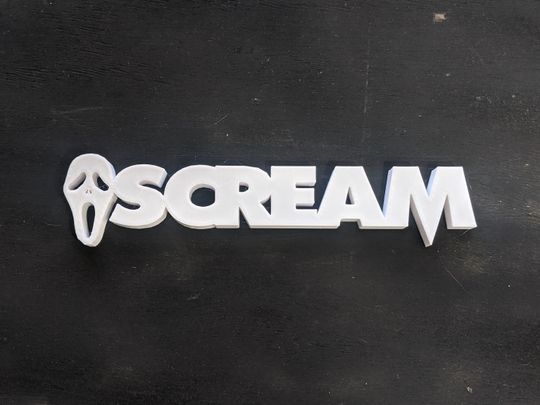 Discover Scream the Movie Shelf Art Movie Display Complement to Horror Film Collection Logo Sign Signage Great Collector Gift for Scream Fans