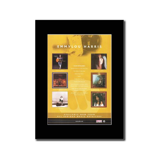 Discover Emmylou Harris - Six Albums   - Matted Mounted Magazine Artwork