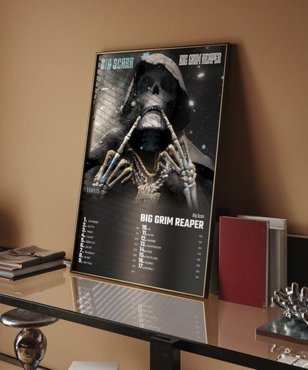 Discover Big Scarr - Big Grim Reaper  Album Cover Poster For Home Wall Art