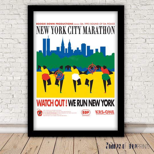 Discover KRS ONE of Boogie Down Productions present Da 1993 Sound Of da Police New York City Marathon - Gicle Print, 1993