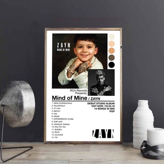 Discover Zayn Mind of Mine Poster - One Direction Music Print