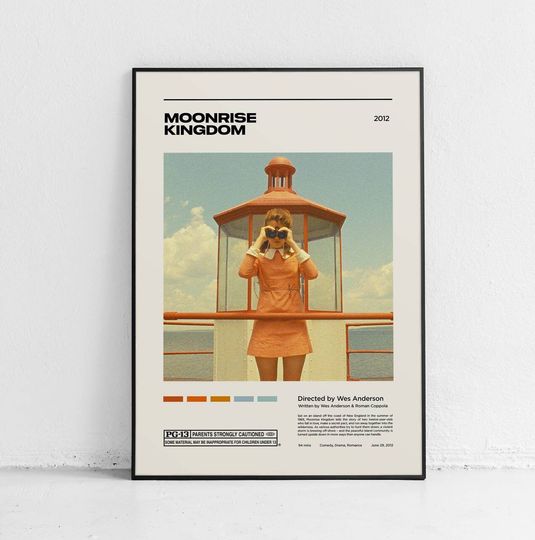 Discover Moonrise Kingdom / Mid Century Movie Poster / Minimal / Wall Art / Apartment Posters / Bedroom Posters / Wes Anderson