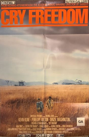 Discover Cry Freedom, Australian Daybill, '87 Kevin Kline, Denzel Washington, directed by Richard Attenborough