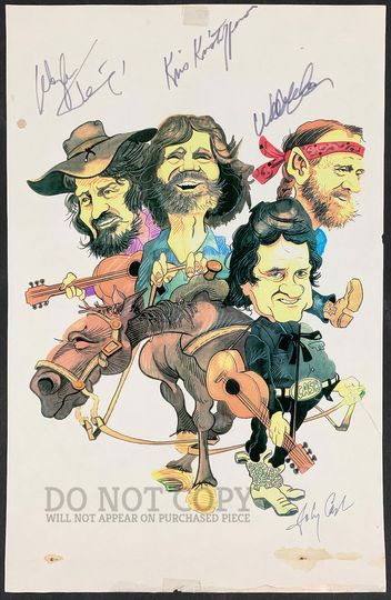 Discover The Highwaymen Poster 11 X 17 - Magnificent Artwork - Outlaw Country - Supergroup - Cash, Nelson, Kristofferson, Jennings - Rare Art Print