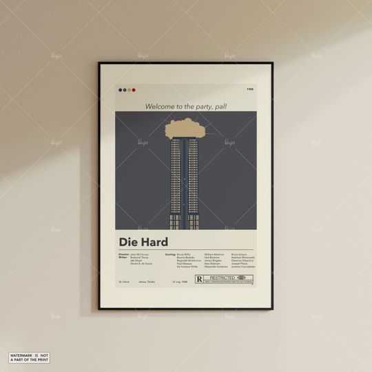 Discover Die Hard Poster | John McTiernan | Minimalist Movie Poster | Custom Movie Posters | Wall Art Print | Home Decor