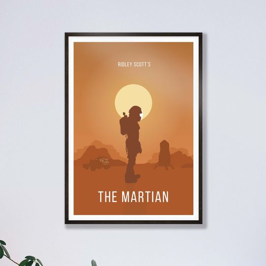 Discover The Martian inspired print - minimalist movie poster / print / gift - Ridley Scott's for offices, bedroom, dorm room wall art and decor