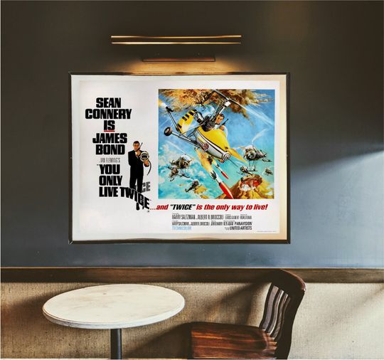 Discover James Bond You Only Live Twice Quad Robert E. McGinnis Illustrated Movie Poster A4-A3-A2-A1-A0-Quad