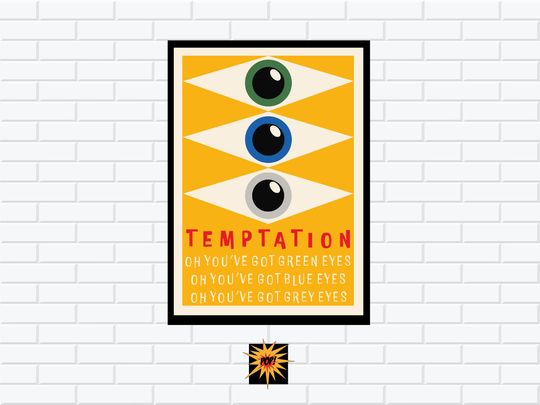 Discover New Order Temptation Song Lyric Print - Indie Band Poster - Music Art