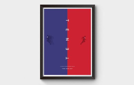 Discover Tenet - A3 movie poster, film poster, print, minimalist, christopher nolan, minimal print, minimalist movie poster
