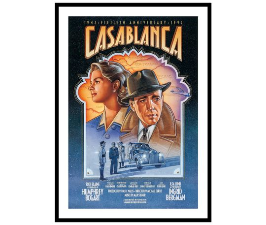 Discover Casablanca Aniversary Movie Poster Print